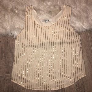 Forever 21 Chiffon Shell Top with Sequins